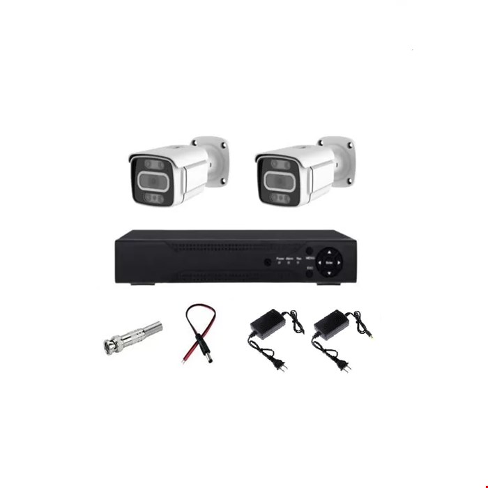 پکیج 2 عددی دوربین مداربسته فول اچ دی پلاک خوان و تشخیص چهره